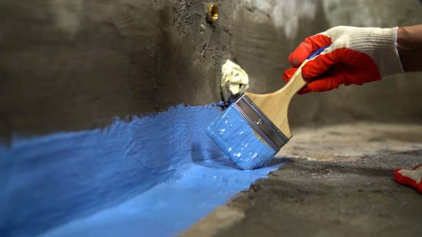 Commercial Exterior Waterproofing project at a Westwood, MI business property by SJ Waterproofing Pros